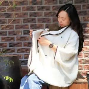 3중 간절기 거즈 아기 덮개 신생아 올인원 아우터