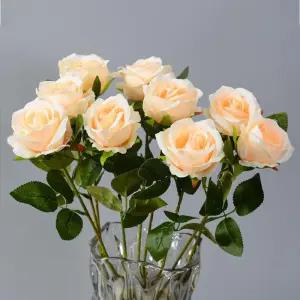 LM-0818 장미꽃 조화 인테리어 한송이 4color