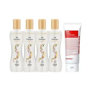 실크테라피 3D 볼류마이징 헤어에센스 150ml x4 + 메디필 콜라겐 클렌징밤 100ml