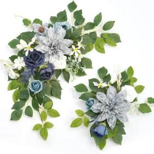 피클라도 웨딩 데코 2팩 환영 사인 플라워 배경 화환식 리셉션 벽 이젤 홈 입구 페이크 아웃도어 보드 헤드