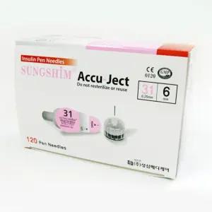 성심 펜니들 인슐린펜니들 아큐젯 100개입 6MM 31G 1박스