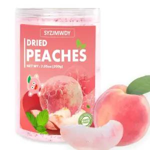냉동 건조 다진 복숭아 200g/7.05온스 무첨가 탈수 과일 스낵 바삭한 텐 프리 큐브 베이킹 티 스무디
