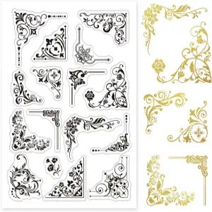 글로블랜드 언 오키드 코너 클리어 스탬프 릴리 오브 더 밸리 플라워 실리콘 로즈 투명 카드 제작 장식 및