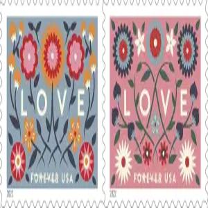 러브 2022 포에버 퍼스트 클래스 우표 발렌타인 결혼식 축하 기념일 로맨스 파티 1장 20장