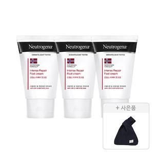 뉴트로지나 인텐스 리페어 풋크림 56g, 3개 + 증정(인텐스 리페어 시카 에멀젼 15ml, 2개)