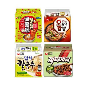 짜오칼멸(짜파게티5,오징어짬뽕5,칼빔면4,멸치칼국수5)