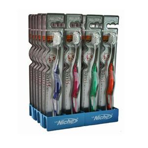 니치 에스라인칫솔 24개/양면 항균 슬림모칫솔/치석제거