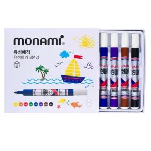 모나미)유성매직 12색 세트 유성잉크 대표매직 둥근닙