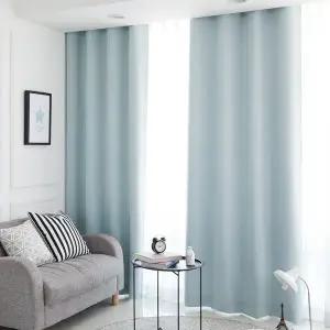 솔리드암막커튼 (대형) 2장 + 플레인봉4단