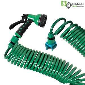 코일호스 15m+7기능 파워분사기/세차호스/베란더청소/정원물주기