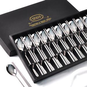 고급 스텐 수저세트 20p 숟가락 젓가락 한식 커트러리 신혼 부부