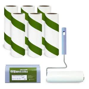 (아임테이프크리너 핸들+리필7개)돌돌이 테이프클리너