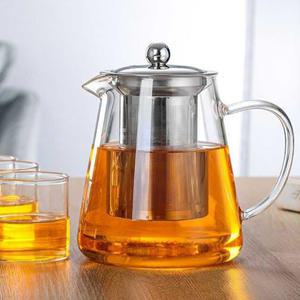 내열강화유리 직화 투명 티포트 스텐망포함 450ml~13000ml 티메이커 티팟 주전자