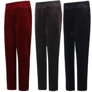 여성골덴바지 코듀로이 기모 겨울여성바지 엄마옷 몸빼 고무줄