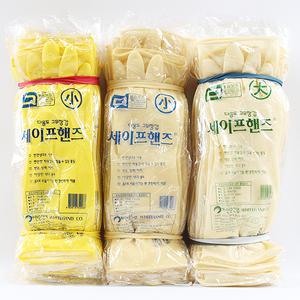 하얀손 세이프핸즈 다용도 고무장갑 소 대 미색 노랑 10개