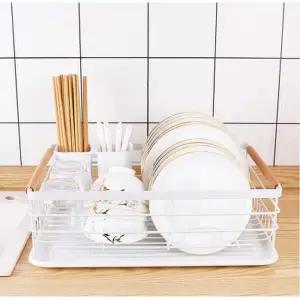 [텐바이텐]북유럽풍 1단 식기건조대 화이트