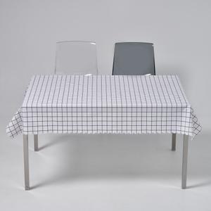 룰루홈 PVC 방수 식탁보 격자화이트, 138-220, 1개