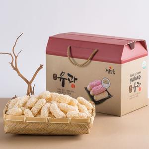 정일품 찹쌀유과지함 3호 1kg(500g*2) 명절 한과 선물세트 K디져트
