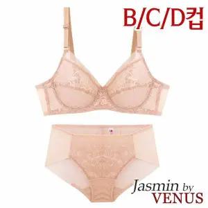 [하프클럽/자스민by비너스]올레이스 풀컵 와이어 브라렛팬티2종(JB1267)75B-90D