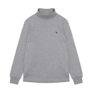 [런칭가 189000원] [폴스미스]공용 지브라 스몰로고 터틀넥 롱슬리브 그레이 (391U AZEBRA 72)