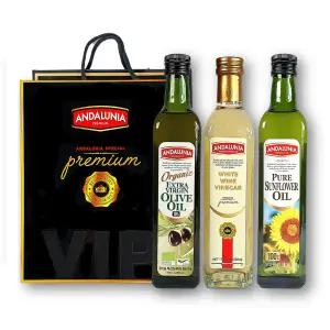 안달루니아 유기농 올리브유 해바라기유 화이트와인식초 3P세트 VIP세트