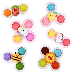 [플레이맥스] 스핀업 / 핑꾸핑꾸 흡착 회전 딸랑이 3종세트 / 장난감 유아장난감