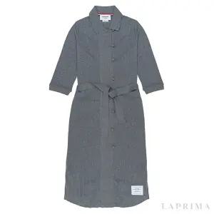 [롯데백화점]톰브라운 라프리마 톰브라운 여성 3/4 슬리브 벨티드 셔츠 드레스 FJD098A08026-035