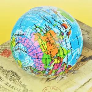 지구본 스펀지공 놀이 말랑 지구공 소프트볼 공굴리기 탱탱 촉감 공놀이 지구 볼