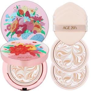 AGE20s 에이지투웨니스 에센스 커버팩트 플로라 21호 본품1개+리필2개 (케이스랜덤)