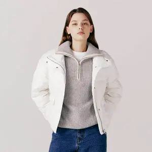 373959 여 초경량 하이넥 크롭자켓