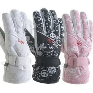 주니어 아동 스키 보드 방한 방수 다용도 겨울 장갑 4039 화이트 업다운