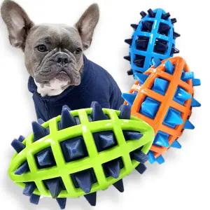 듀오독 더 튼튼한 수류탄 럭비공 강아지 장난감 삑삑이 애견볼 애견공 이갈이 13.3cm