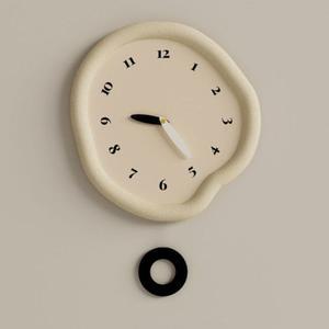 무소음 벽시계 비정형 크림 모던 거실 북유럽 인테리어 신혼집 선물