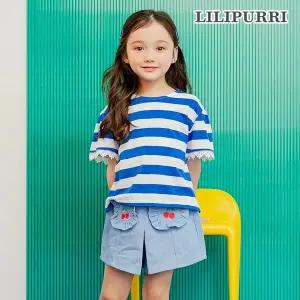 [보리보리/릴리푸리]릴리푸리 코지크롭 반팔티셔츠(블루)