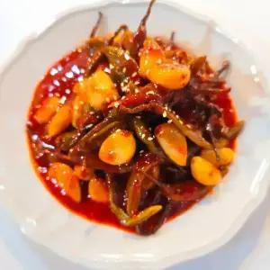 반찬연구소 고추알마늘무침 500g/1kg 새콤매콤한 맛 별미 간편반찬