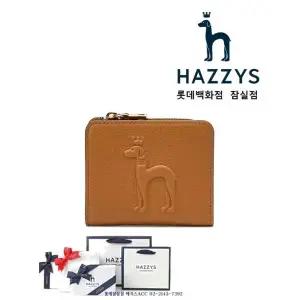 [롯데백화점]헤지스ACC [선물포장]HIWA4F252W2_여성 브라운 퍼피 엠보 라운드지퍼 반지갑