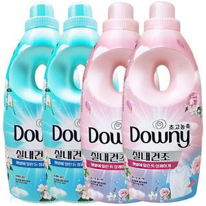 다우니 엑스퍼트 실내건조 프레시클린 본품 1L 2개 + 플로럴프레시 본품 1L 2개