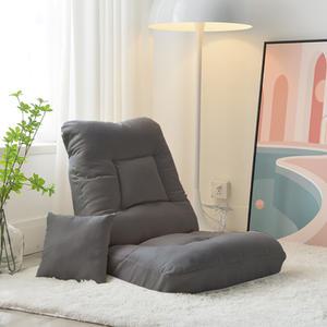 굿 스퀘어 각도조절 1인용 좌식소파 다크그레이