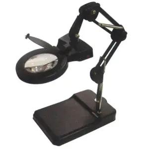 128-0031 LED 조명확대경스탠드식(B타입) K-SKKBL-5X-B 5X/SK-102L-B 돋보기 측정 정밀 부품검사