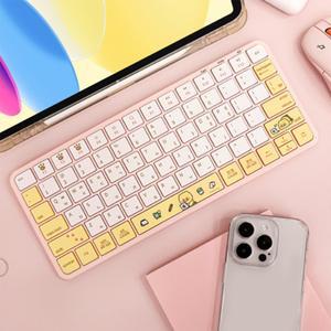 카카오프렌즈 PC용품 사무실 열공 춘식이 버전 충전식 텐키리스 미니 무선 키보드