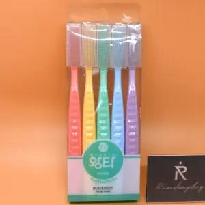 3+2 왕타 파스텔 화이트 칫솔 3개 + 2개 도매가능 수출