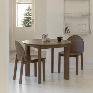 [아이엔지홈]알베로 원형 원목 테이블 1000 의자세트 2colors (식탁+의자2)