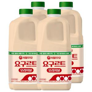서울우유 요구르트 1.7L 4개 오리지널 대용량