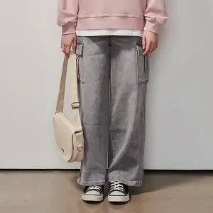 [보리보리/에꼴리에]여자 봄이월 스톤스레이 와이드카고진(25A1255)