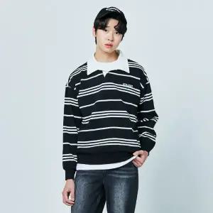 [소이] 남자 봄이월 스트라이프카라 맨투맨티(25S5405)