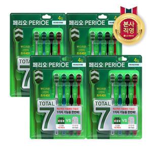페리오 토탈7 칫솔 4입(부드러운미세모) 4개