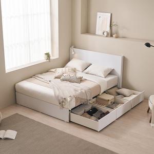 로사 빅 수납 일반헤드 킹사이즈 서랍 침대 프레임 K (일반서랍-조명X)