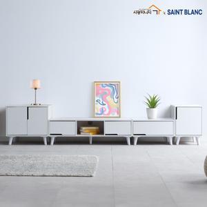 SK1247 오픈형 수납 진열 티비다이 거실장 A세트 HI