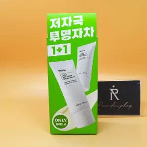 1+1 로벡틴 민감진정 화잘먹 카밍 연꽃수 선크림 35ml + 35ml 도매가능 수출