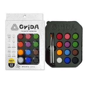 쉴드 그리다 페이스페인트물감 일반 12색 페이스페인팅